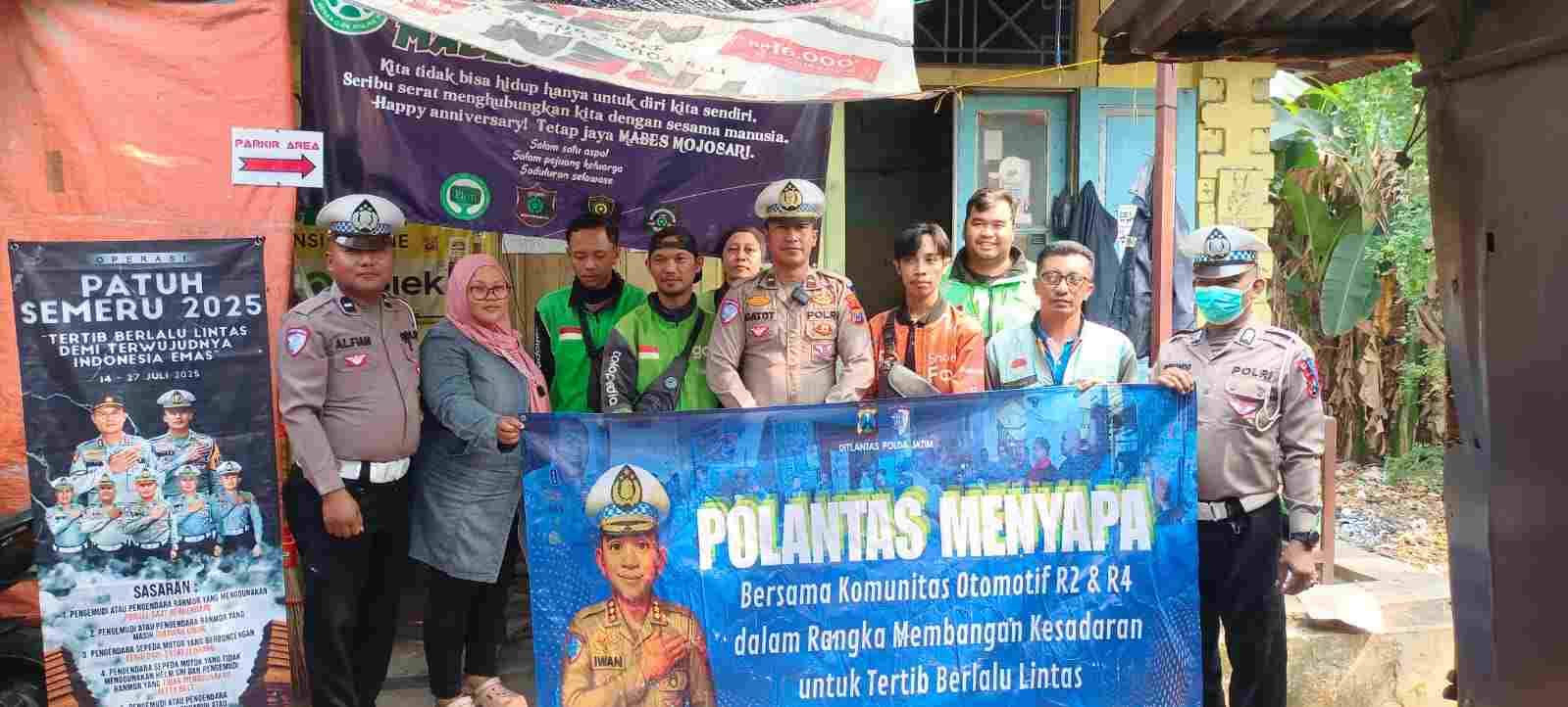 Satlantas Polres Mojokerto Gandeng Ojol Kampanyekan Keselamatan Lalu Lintas