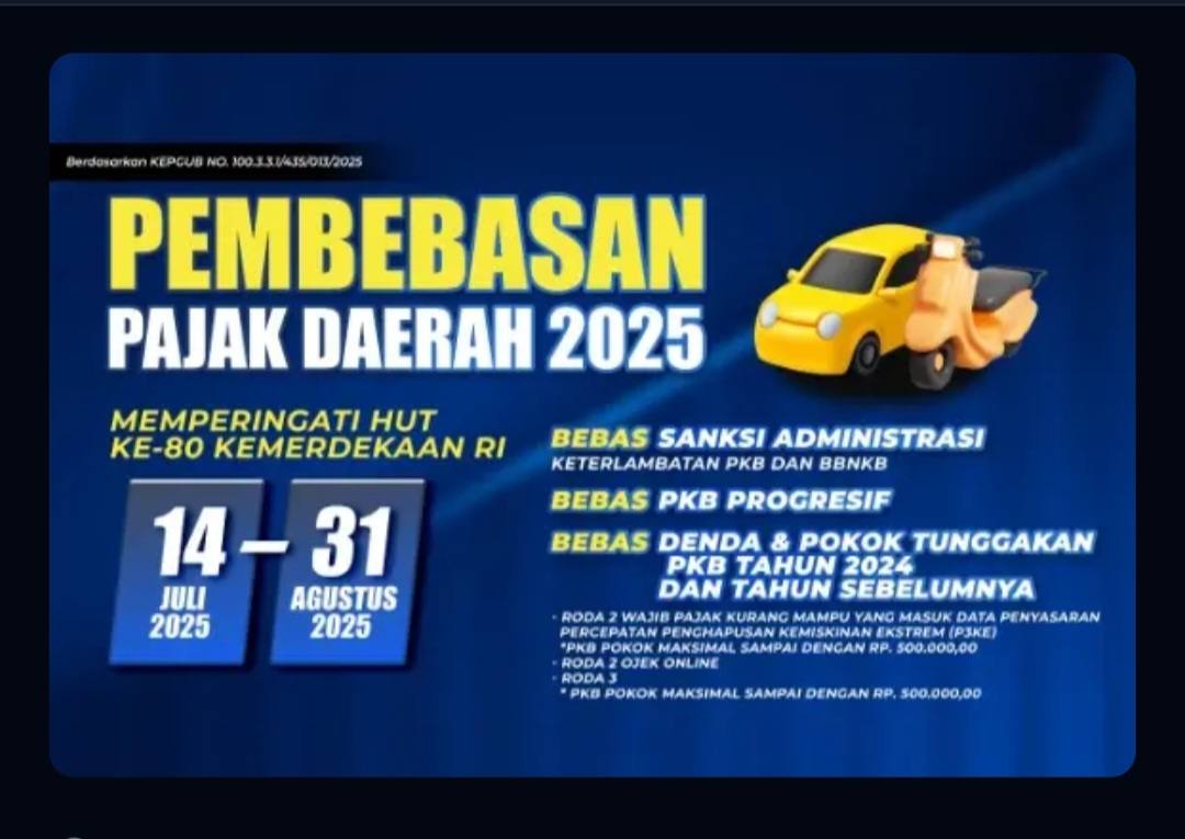 Gubernur Jatim Resmikan Program Pemutihan Pajak Kendaraan, Catatan Tanggalnya