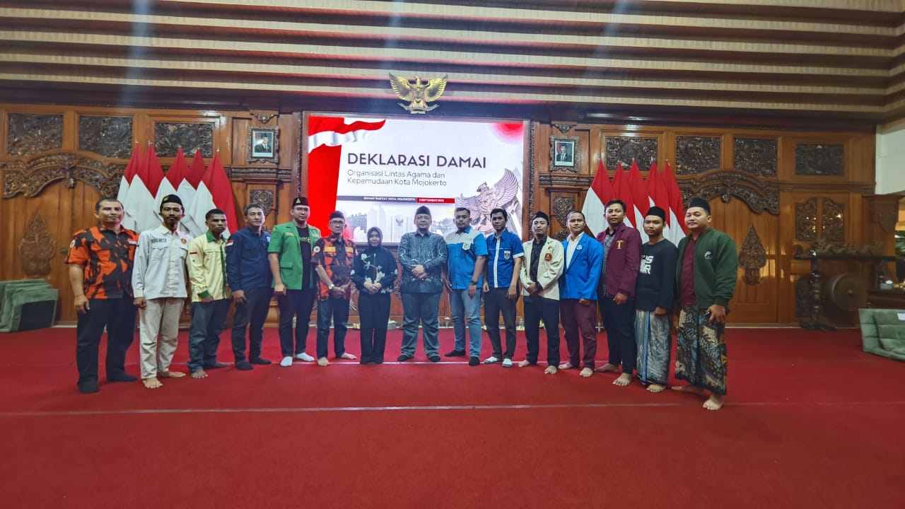 Pemuda Mojokerto Gelar Deklarasi Damai, Teguhkan Komitmen Jaga Kondusivitas Kota