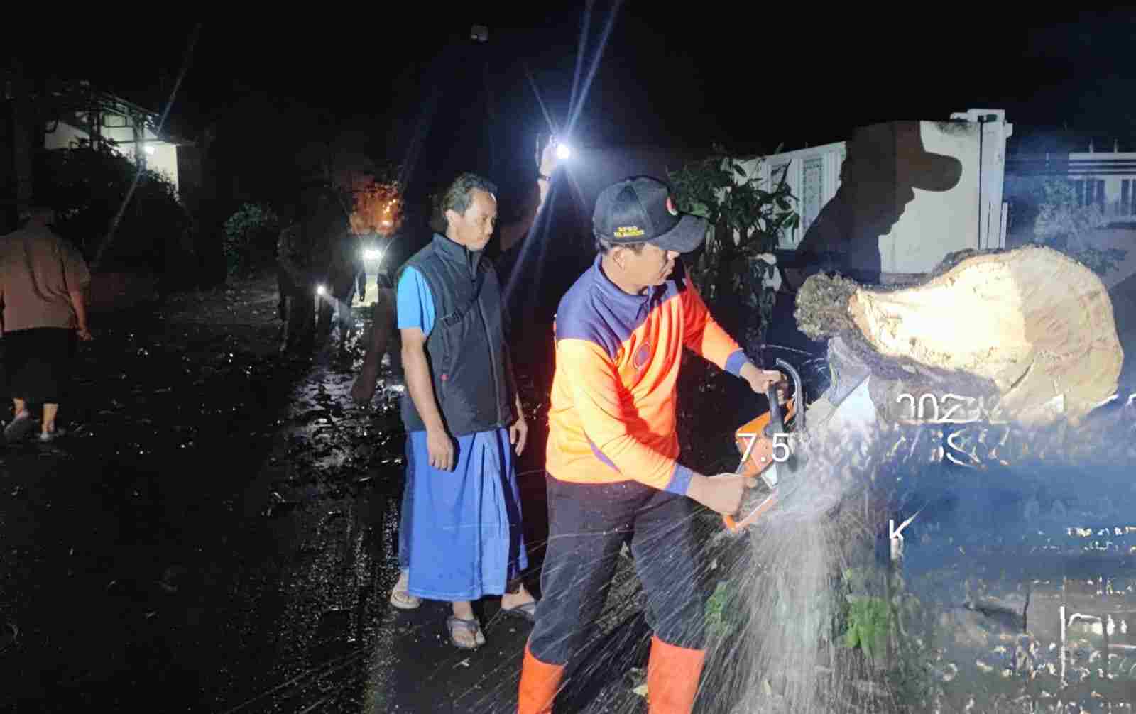 Rumah Rusak dan Pohon Tumbang Terjadi di Jatipasar Trowulan Mojokerto