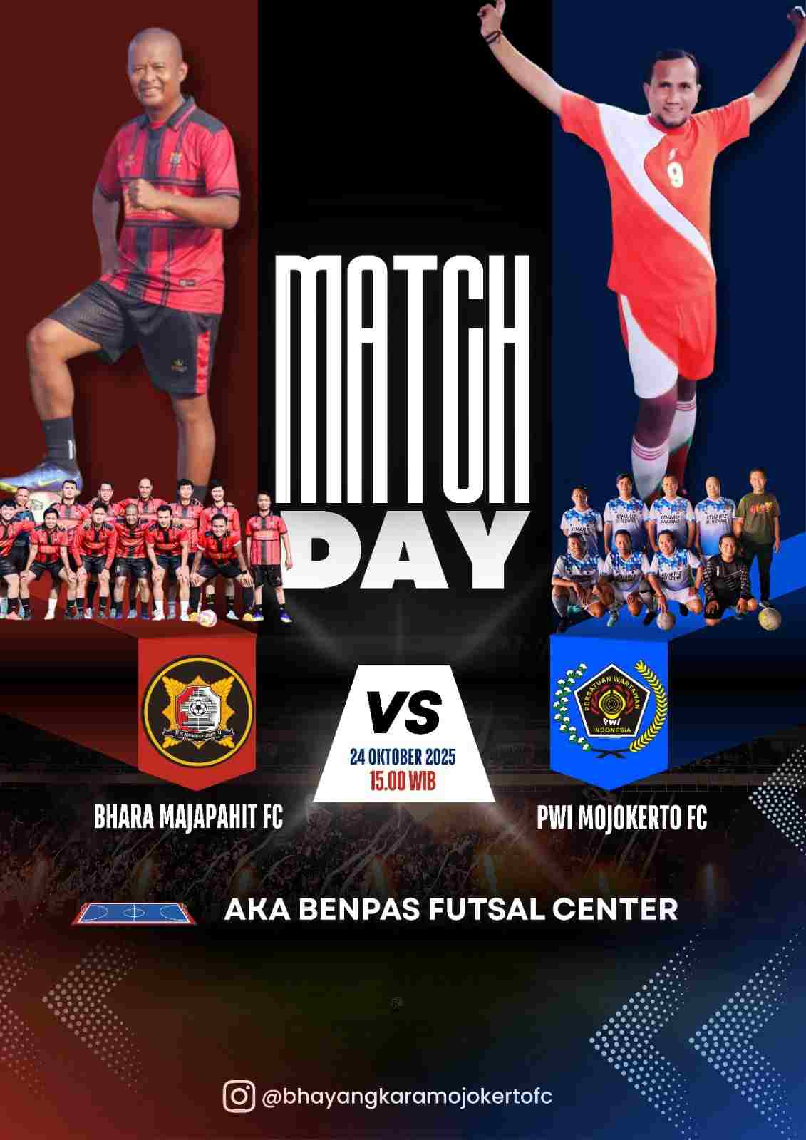 Match Day Futsal PWI Mojokerto vs Bhara Majapahit, Ajang Pererat Sinergi Polri dan Pers