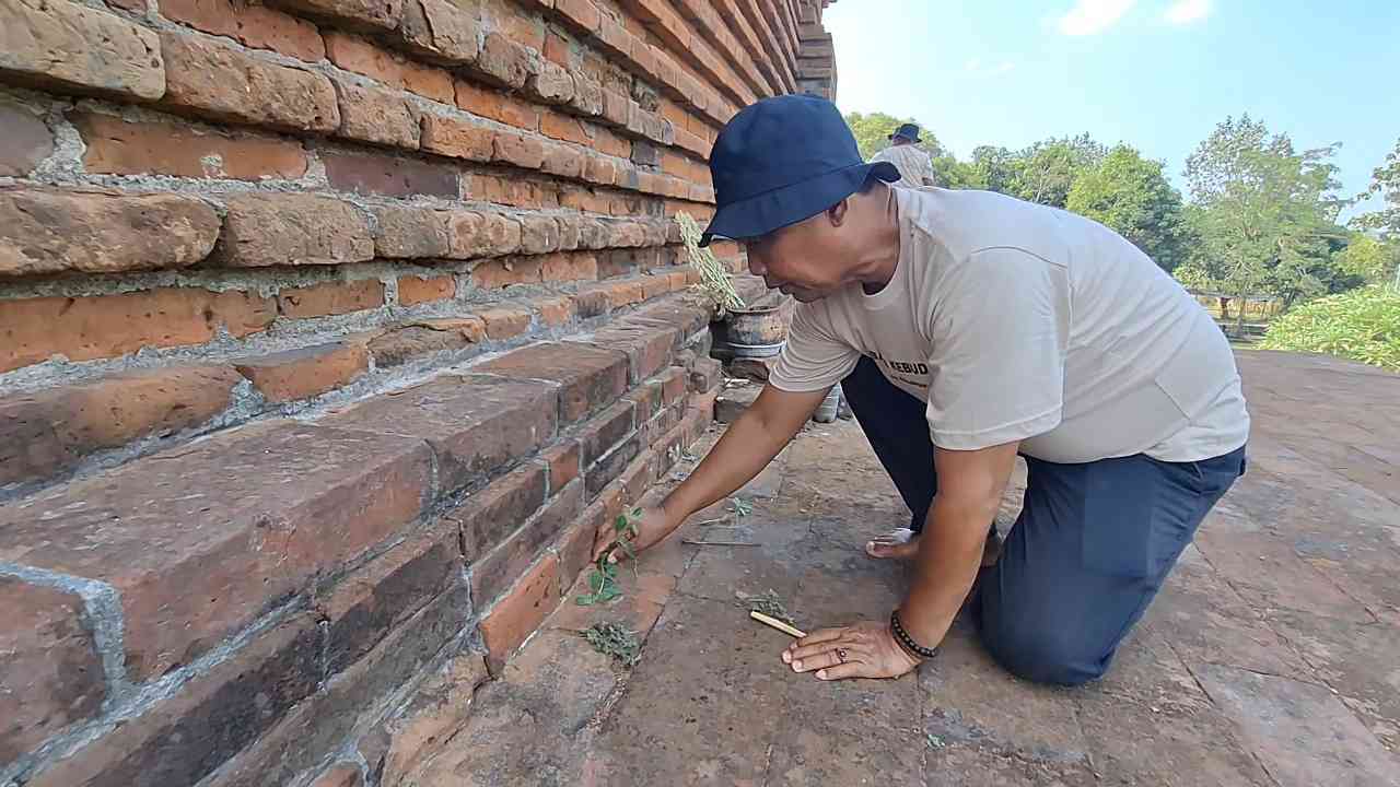 Rayakan Hari Kebudayaan Nasional, BPK Wilayah XI Gelar Bakti Kebudayaan ‘Resik-resik Agawe Nyaman’ di Candi Brahu