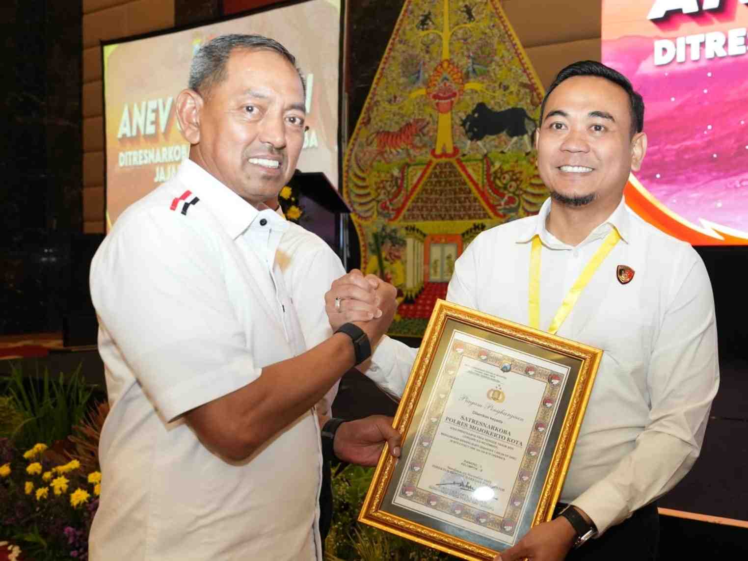 Satresnarkoba Polres Mojokerto Kota Torehkan Prestasi, Raih Juara II Pengungkapan Narkoba Terbanyak di Jatim