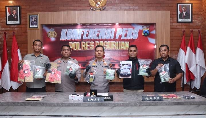 Polres Pasuruan Ungkap 25 Kasus Narkotika Selama Januari 2026, Sita Lebih dari 5 Kilogram Sabu