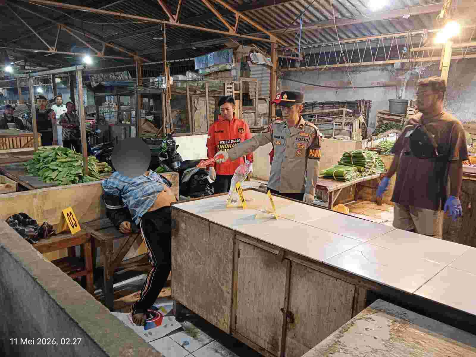Warga Jombang Ditemukan Meninggal di Kios Pasar Tanjung Anyar Kota Mojokerto
