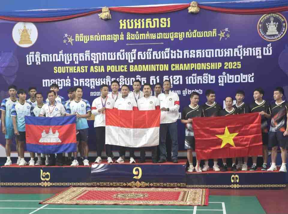 Tim Bulutangkis Polri Borong Medali di SEA Police Badminton Championship 2026