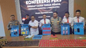 Ungkap 17 Kasus Narkoba, Polres Mojokerto Kota Sita Barang Bukti Rp4,8 Miliar