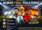 PWI Mojokerto Gandeng KPU dan Bawaslu, Nobar Final Piala Dunia Jadi Ajang Perkuat Sportivitas dan Demokrasi