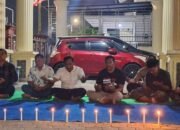 PWI Mojokerto Raya Nyalakan Lilin, Doakan Lima Jurnalis dan Tiga Kru Speed Boat yang Hilang di Selat Sunda
